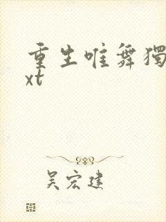 重生唯舞独尊txt