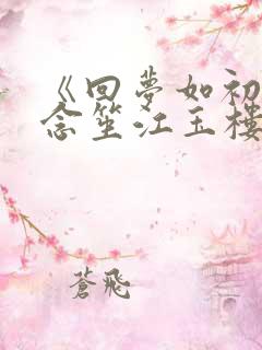 《回梦如初》阮念笙江玉楼