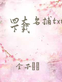 四大名捕txt下载