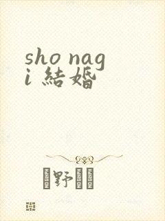 sho nagi 结婚
