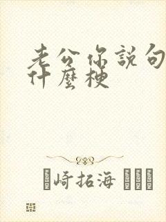 老公你说句话啊什么梗