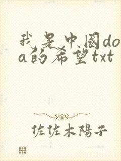我是中国dota的希望txt