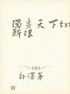 独步天下txt新浪