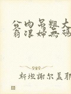 公肉吊粗大双色翁浪妇无码AV