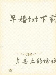 早婚txt下载