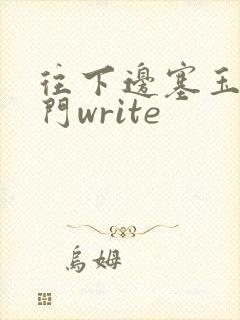 往下边塞玉器出门write