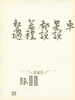 整篇都是车的肉过程说说