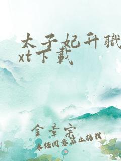 太子妃升职记txt下载