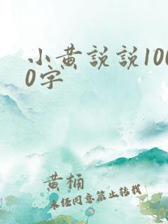 小黄说说1000字