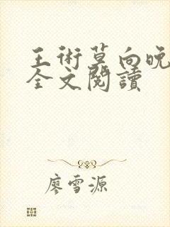 王术莫向晚小说全文阅读