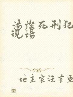 汤灿死刑犯枪决现场