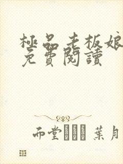 极品老板娘全文免费阅读