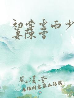 初尝云雨少妇人妻陈雪