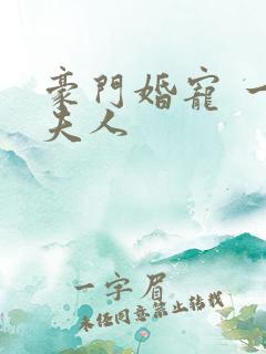 豪门婚宠 一品夫人