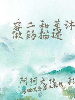 容二和叶沐走着做的描述