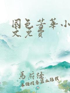 国色芳华小说全文免费