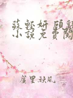 苏轻妍 顾辞笙小说免费阅读