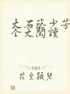 大石蔡少芳肖雪全文阅读