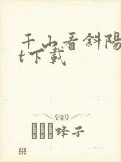 千山看斜阳txt下载