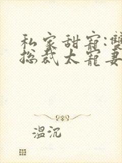 私家甜宠:双面总裁太宠妻