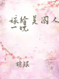 嫁给美国人的第一晚