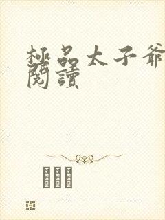 极品太子爷全文阅读