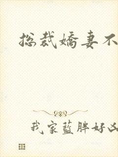 总裁娇妻不太乖