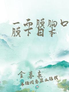 一面膜胸口一面膜下日本