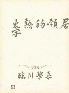 火热的领居中文字