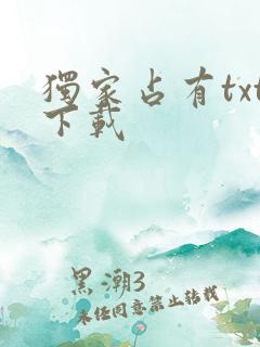 独家占有txt下载