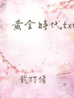 黄金时代txt