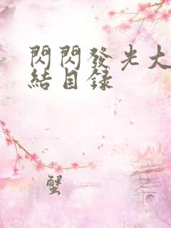 闪闪发光大团圆结目录