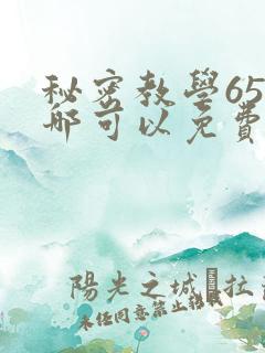 秘密教学65在哪可以免费阅读