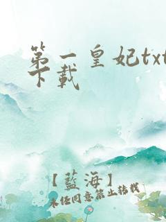第一皇妃txt下载