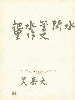 把水管开水放B里作文