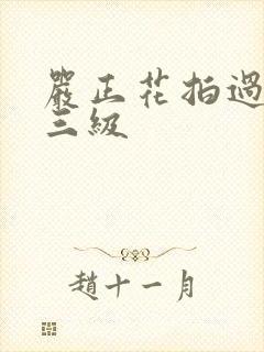 严正花拍过什么三级