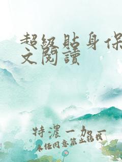 超级贴身保镖全文阅读