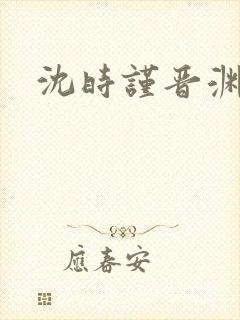 沈时谨晋渊小说