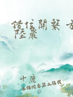 错位关系 方糖 陆岩