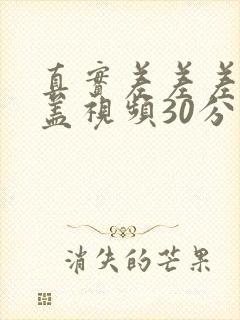 真实差差差无掩盖视频30分钟