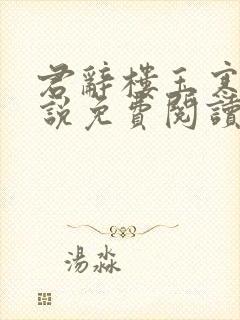 君辞楼玉寒的小说免费阅读