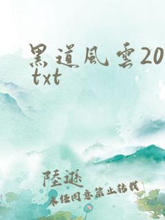 黑道风云20年 txt