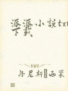 派派小说txt下载