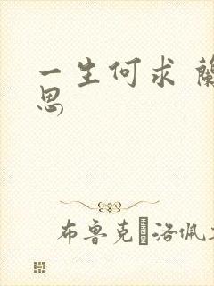 一生何求 兰思思