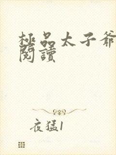 极品太子爷全文阅读