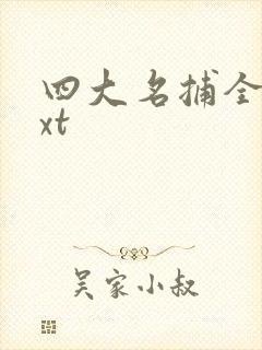 四大名捕全集txt