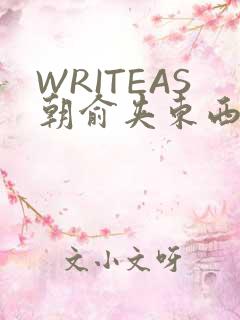 WRITEAS朝俞夹东西