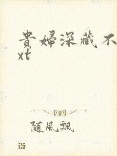 贵妇深藏不露txt