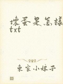 坏蛋是怎样炼成txt