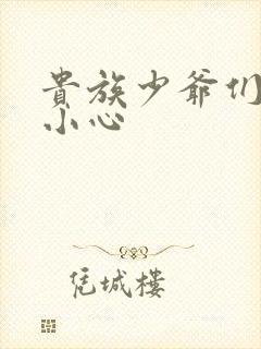 贵族少爷们 请小心